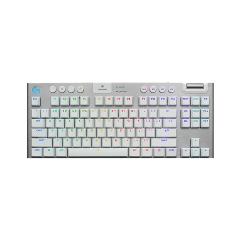 Teclado Gamer Logitech G915 X LIGHTSPEED TKL - Inalámbrico - Inglés - Multimedia - RGB - Blanco - 920-012732