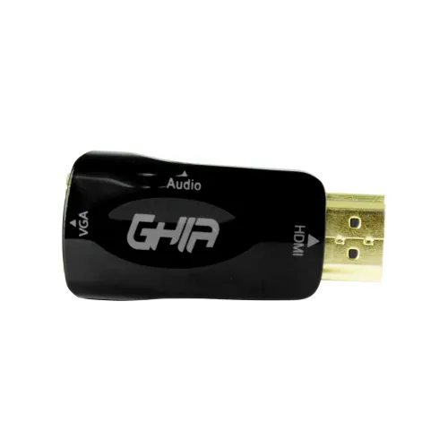 Convertidor GHIA ADAP-1 - HDMI a VGA - Con Audio - Negro - ADAP-1