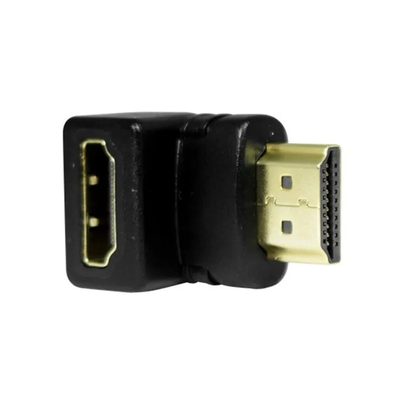 Adaptador GHIA ADAP-6 - HDMI Macho a HDMI Hembra - Angulo Derecho - 90º - Negro - ADAP-6