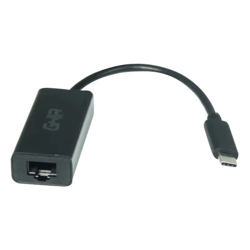 Adaptador GHIA ADAP-5 - USB 3.1 Tipo C a Ethernet - Negro - ADAP-5