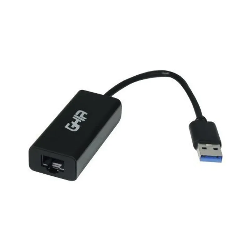 Adaptador GHIA ADAP-4 - USB 3.0 a Ethernet - Negro - ADAP-4
