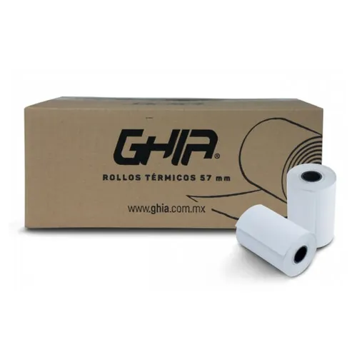 Rollo de Papel GHIA CTG574N - 57mm x 40mm - 50 Piezas - CTG574N Rollo de Papel GHIA CTG574N - 57mm x 40mm - 50 Piezas - CTG574N