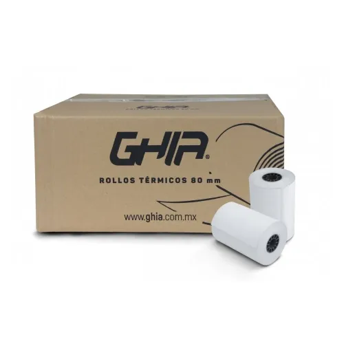 Rollo de Papel GHIA CTG80N - 80mm x 70mm - 50 Piezas - CTG80N Rollo de Papel GHIA CTG80N - 80mm x 70mm - 50 Piezas - CTG80N