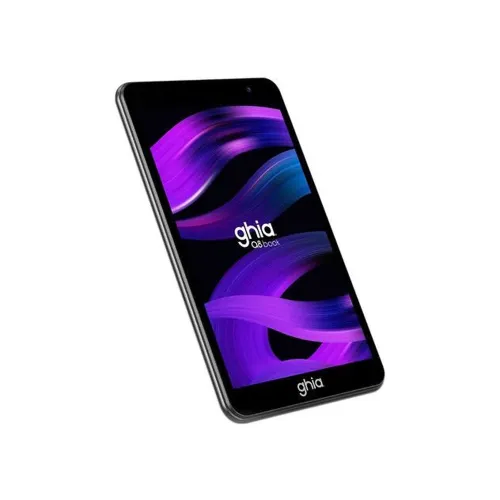Tablet GHIA a8 Book - 8" - Octa Core - 4GB - 64GB - Cámara 2MP/5MP - Android - Negro con Turquesa - GA8N2N