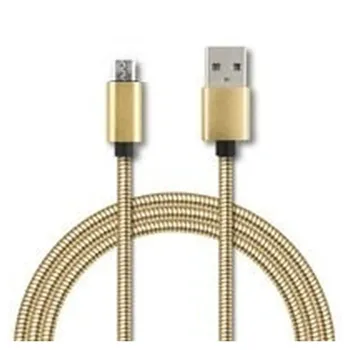 Cable Micro USB GHIA GAC-086 - 1M - USB 2.1 - Cargador y Transferencia de Datos - Dorado - GAC-086