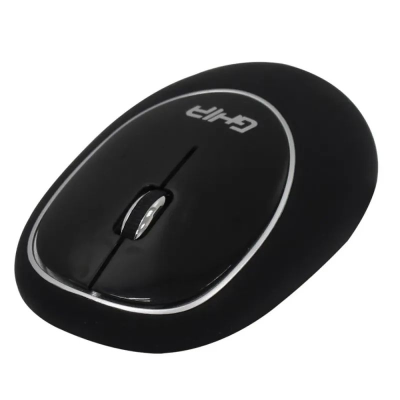 Mouse GHIA GT100NN - Inalámbrico - USB - Negro - GT100NN