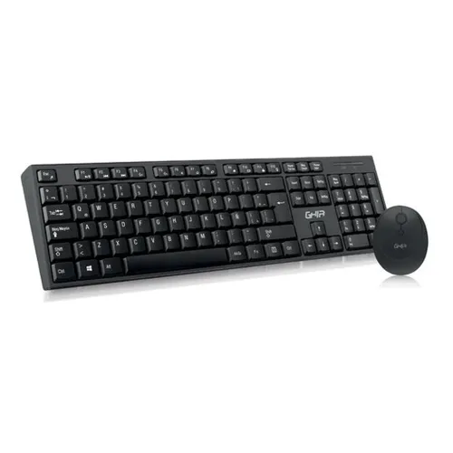 Kit de Teclado y Mouse GHIA GT5000 - Inalámbrico - USB - Español - Negro - GT5000