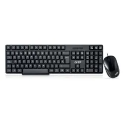 Kit de Teclado y Mouse GHIA GTA100 - Alámbrico - USB - Multimedia - Español - Negro - GTA100