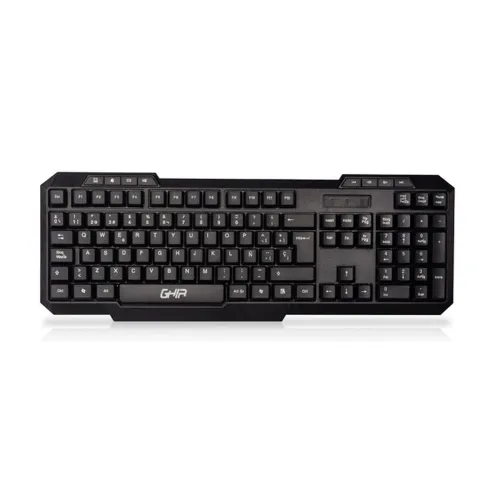 Teclado GHIA GTA50 - Alámbrico - USB - Español - Multimedia - Negro - GTA50