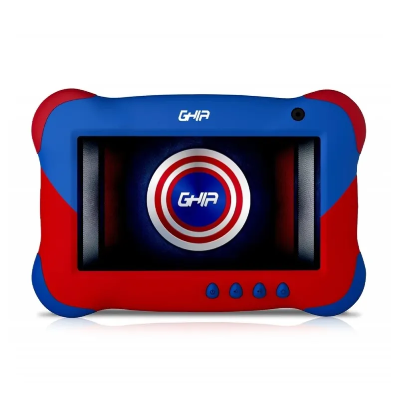 Tablet GHIA GTKIDS7CA - 7" - A50 Quad Core - 1GB - 16GB - Cámaras 0.3MP/2MP - Android Go - Azul/Rojo - GTKIDS7CA