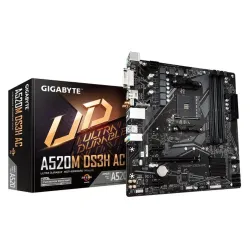 Tarjeta Madre Gigabyte A520M DS3H AC - Socket AM4 - 4xDDR4 - 2133/3733/4400MHz - DisplayPort - DVI-D - HDMI - M.2 - USB 3.2/2.0 - Micro ATX - A520M DS3H AC
