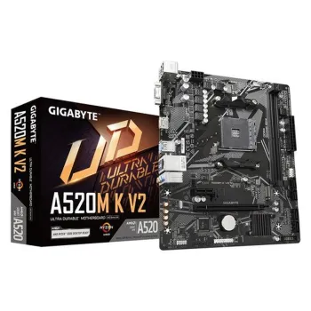 Tarjeta Madre Gigabyte A520M K V2 - Socket AM4 - 2xDDR4 - 2133/3866/5100 MHz - HDMI - USB 2.0 - USB 3.2  - Micro ATX   - A520M K V2