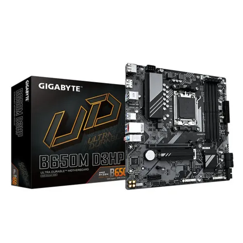 Tarjeta Madre Gigabyte B650M D3HP - Socket AM5 - 4x DDR5 - 4800/5200/7600(OC)MHz - HDMI - DisplayPort - USB 2.0/3.2 - Micro ATX - B650M D3HP Tarjeta Madre Gigabyte B650M D3HP - Socket AM5 - 4x DDR5 - 4800/5200/7600(OC)MHz - HDMI - DisplayPort - USB 2.0/3.2 - Micro ATX - B650M D3HP