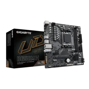 Tarjeta Madre Gigabyte B650M H - Socket AM5 - 2x DDR5 - 4400/5600(OC)/6400(OC)MHz - HDMI - DisplayPort - USB 2.0/3.2 - Micro ATX - B650M H