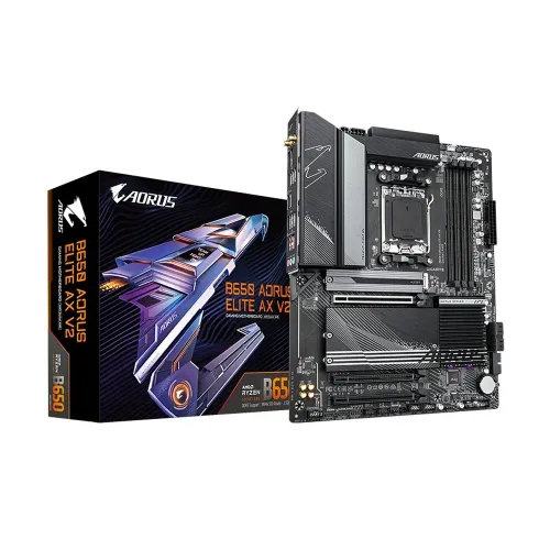 Tarjeta Madre Gigabyte B650 AORUS ELITE AX V2 - Socket AM5 - 4x DDR5 - 4400/5200/8000(OC)MHz - HDMI - DisplayPort - USB - ATX - B650 A ELITE AX V2 Tarjeta Madre Gigabyte B650 AORUS ELITE AX V2 - Socket AM5 - 4x DDR5 - 4400/5200/8000(OC)MHz - HDMI - DisplayPort - USB - ATX - B650 A ELITE AX V2