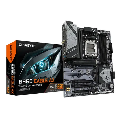 Tarjeta Madre Gigabyte B650 EAGLE AX - Socket AM5 - 4x DDR5 - 4400/6200/7600 MHz - HDMI - DisplayPort - USB - ATX - B650 EAGLE AX Tarjeta Madre Gigabyte B650 EAGLE AX - Socket AM5 - 4x DDR5 - 4400/6200/7600 MHz - HDMI - DisplayPort - USB - ATX - B650 EAGLE AX