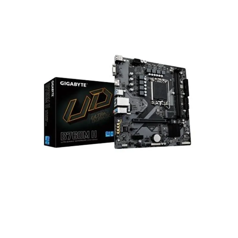 Tarjeta Madre Gigabyte B760M H - Socket LGA 1700 - 2x DDR5 - 4000/6000(0C)/8000(0C)MT/s - HDMI - Micro ATX - B760M H