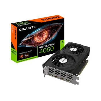 Tarjeta de Video Gigabyte GeForce RTX 4060 WINDFORCE OC 8G - 8GB - 128-bit - PCI-E 4.0 - GDDR6 - HDMI - DisplayPort - GV-N4060WF2OC-8GD