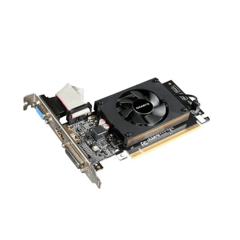 Tarjeta de Video Gigabyte NVIDIA GeForce GT 710 - 2GB - GDDR3 - DVI - HDMI - VGA - GV-N710D3-2GL