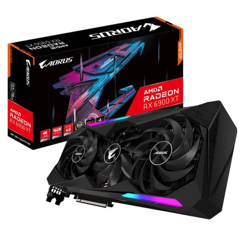 Tarjeta de Video Gigabyte AORUS Radeon RX 6900 XT MASTER - 16GB - 256-bit - PCI-E 4.0 - GDDR6 - HDMI - DisplayPort - GV-R69XTAORUS M-16GD