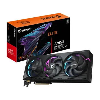 Tarjeta de Video Gigabyte AORUS Radeon RX 9070 XT ELITE 16G - 16GB - 256 bit - PCI-E 5.0 - GDDR7 - HDMI - DisplayPort - GV-R9070XTAORUS E-16GD
