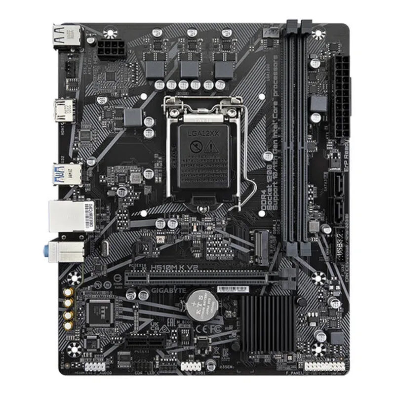 Tarjeta Madre Gigabyte H510M K V2 - Socket 1200 - 2xDDR4 - 2133/2933/3200MHz - HDMI - USB 2.0/3.2 -  Micro ATX - H510M K V2