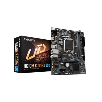 Tarjeta Madre Gigabyte H610M K DDR4 - Socket LGA1700 - 2x DDR4 - 2133/2666/3200 MT/s - HDMI - Micro ATX - H610M K DDR4 1.0