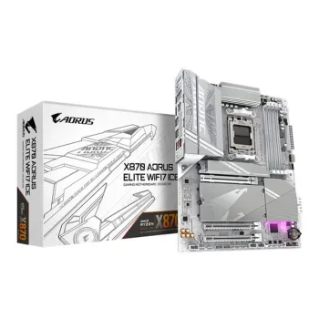 Tarjeta Madre Gigabyte X870 AORUS ELITE WIFI7 ICE - Socket AM5 - 4xDDR5 - 4400/6800(OC)/8200(OC)MHz - HDMI - ATX - X870 A ELITE WF7 ICE