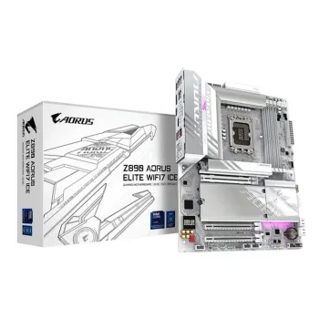 Tarjeta Madre Gigabyte Z890 A ELITE WF7 ICE - Socket LGA1851 - 4x DDR5 - 5600/7600(OC)/9066(OC) MT/s - HDMI - DisplayPort - ATX - Z890 A ELITE WF7 ICE