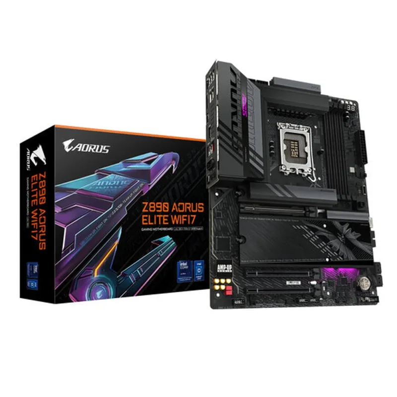 Tarjeta Madre Gigabyte Z890 AORUS ELITE WIFI7 - Socket 1851 - 4xDDR5 - 5600/7600(OC)/9200(OC)MHz - DisplayPort - ATX - Z890 A ELITE WIFI7