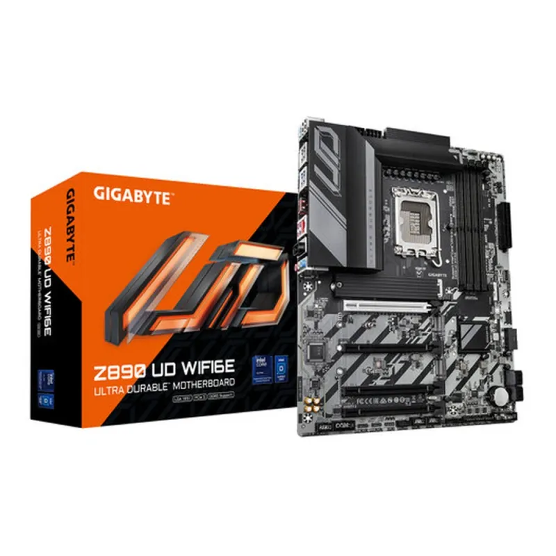 Tarjeta Madre Gigabyte Z890 UD WIFI6E - LGA1851 - 4x DDR5 - 5600/6400/9200(O.C)MHz - DisplayPort - USB - ATX - Z890 UD WIFI6E