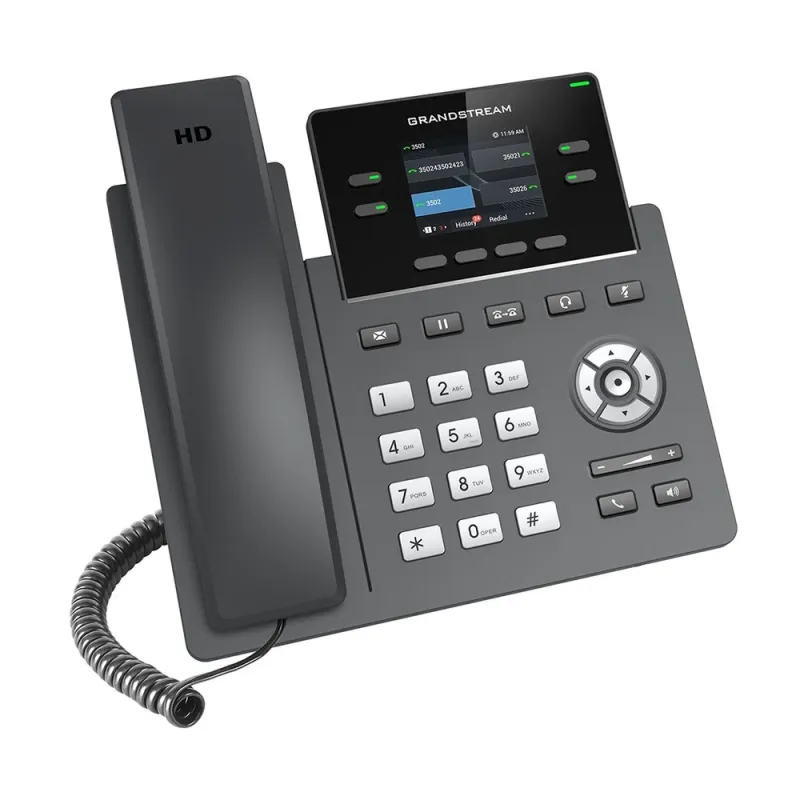 Teléfono IP Grandstream GRP2612P - 2 Líneas - PoE - Negro - GRP2612P