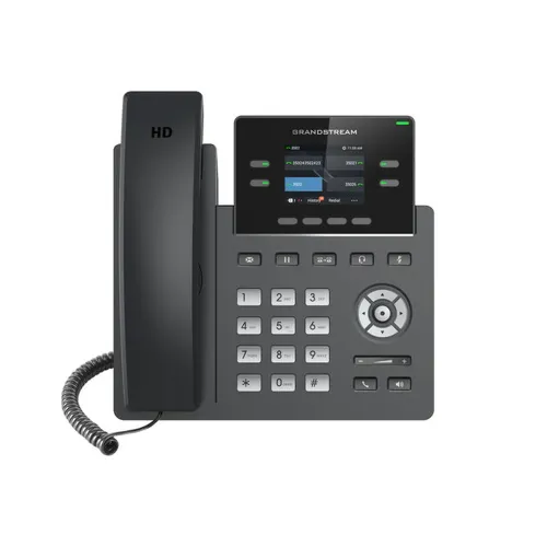Teléfono IP Grandstream GRP2612W - 2 Líneas - Wi-Fi - Negro - GRP2612W