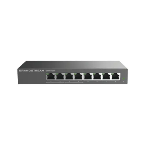 Switch Grandstream Networks GWN7701P - Gigabit Ethernet - 8 Puertos - Soporta 4 PoE+ - No Administrable - GWN7701P