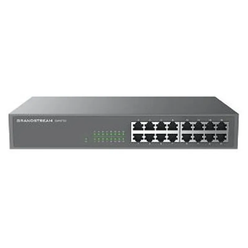 Switch Grandstream Networks GWN7702P - Gigabit Ethernet - 16 Puertos - Soporta 8 PoE+ - No Gestionado - GWN7702P