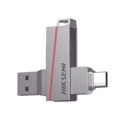 Memoria USB HIKSEMI E307C - 128GB - USB-A/USB-C - Plata - HS-USB-E307C/128G Memoria USB HIKSEMI E307C - 128GB - USB-A/USB-C - Plata - HS-USB-E307C/128G