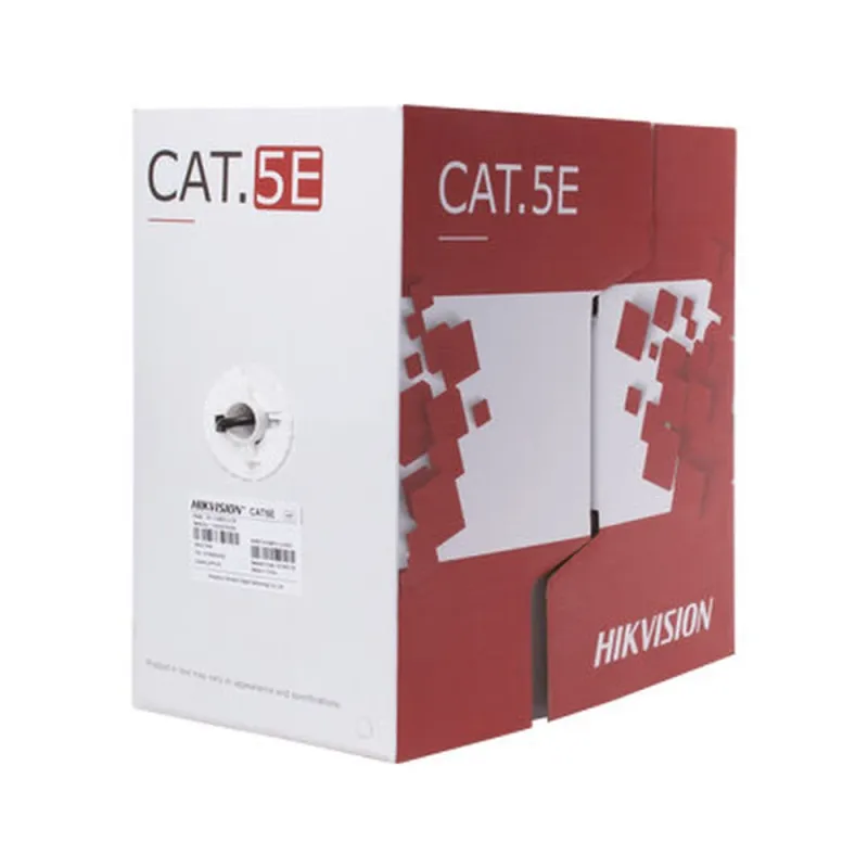 Bobina Hikvision DS-1LN5EO-UU/E - Cat5e - 305M - 24AWG - Negro - DS-1LN5EO-UU/E