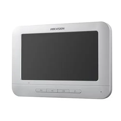 Monitor HIKVISION DS-KH2220 - 7" - 800 x 480 - 4 Botones - Alámbrico - Interior - Blanco - DS-KH2220