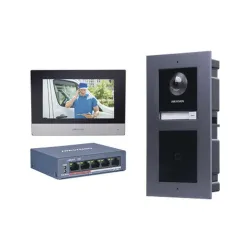 Kit de Videoportero IP HIKVISION DSKIS601-V2 - Frente de calle DS-KD8003-IME1 - Módulo Lector de Tarjetas DS-KD-E - Montaje DS-KD-ACF2 - Monitor DS-KH6320-WTE1 - Switch PoE DS-3E0505P-E/M - DSKIS601-V2 Kit de Videoportero IP HIKVISION DSKIS601-V2 - Frente de calle DS-KD8003-IME1 - Módulo Lector de Tarjetas DS-KD-E - Montaje DS-KD-ACF2 - Monitor DS-KH6320-WTE1 - Switch PoE DS-3E0505P-E/M - DSKIS601-V2