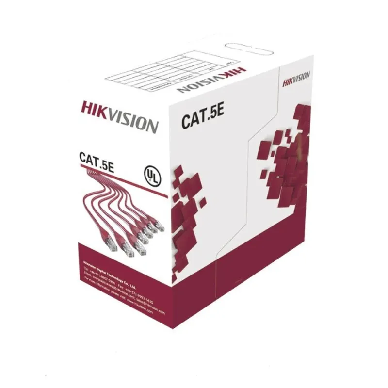 Bobina Hikvision DS-1LN5E-S-100 - Cat5e - 100M - 24AWG - Blanco - DS-1LN5E-S-100