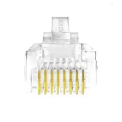 Plug Hikvision DS-1M - Cat6 - RJ-45 - Transparente - 100 Piezas - DS-1M6UA-30U Plug Hikvision DS-1M - Cat6 - RJ-45 - Transparente - 100 Piezas - DS-1M6UA-30U