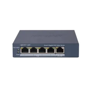 Switch Hikvision DS-3E1505P-EI/M - Gigabit Ethernet - 4 Puertos PoE+ - 1 Uplink - Gestionado - DS-3E1505P-EI/M