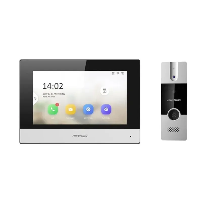 Kit de Videoportero Hikvision DS-KIS302-P - Monitor 7" - Touch - Frente de Calle - DS-KIS302-P