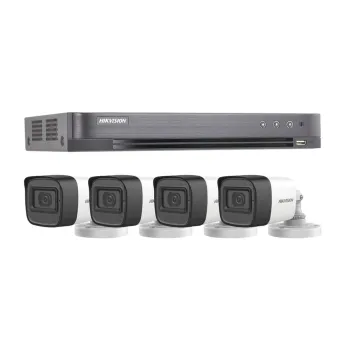Kit de Vigilancia HIKVISION HIK5MPSLQ-KIT(B) - DVR iDS-7204HUHI-M1/S(C) 4 Canales - 4 Cámaras DS-2CE16H0T-ITFS - Fuente de Poder - Accesorios de Instalación - HIK5MPSLQ-KIT(B)