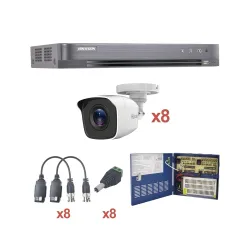 Kit de Vigilancia HIKVISION - DVR 8 Canales - 8 Cámaras Bala - 2MP - 2.8mm - KH1080P8BW Kit de Vigilancia HIKVISION - DVR 8 Canales - 8 Cámaras Bala - 2MP - 2.8mm - KH1080P8BW