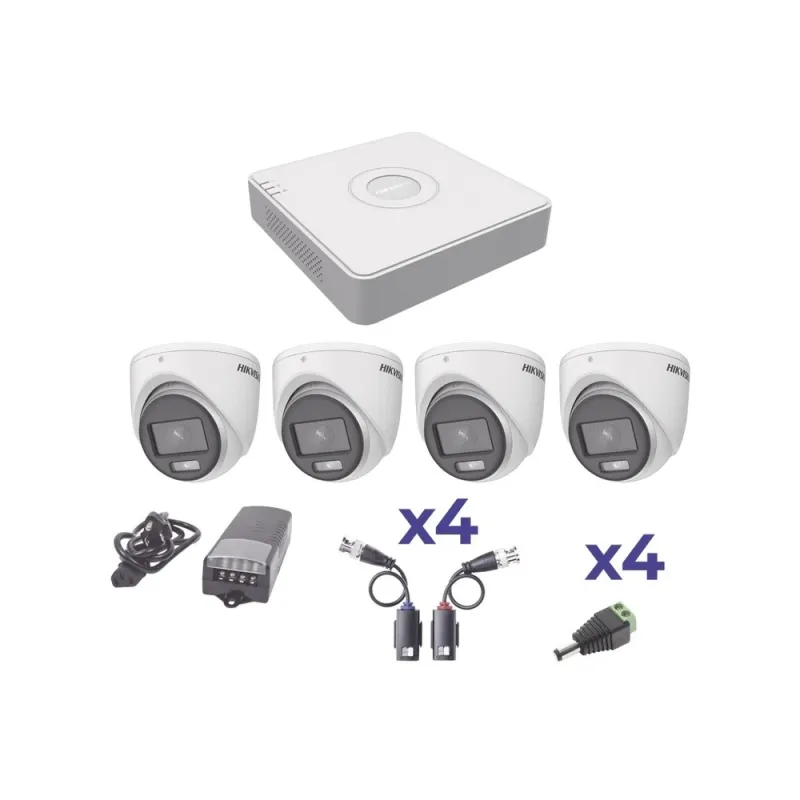 Kit de Vigilancia Epcom KH1080PL4EC - DVR - 4 Cámaras - Fuente de Poder - 4 Transceptores - 4 Conectores - KH1080PL4EC