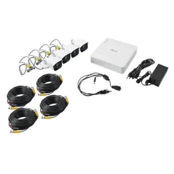 Kit de Videovigilancia HiLook KIT7204BP - DVR - 4 Canales - 4 Cámaras - Bala - Día/Noche - IR 20 - 4 Cables - Fuente de poder - KIT7204BP