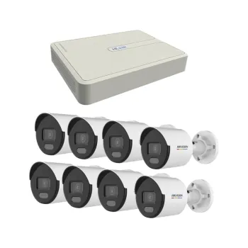 Kit de Vigilancia HIKVISION KIPCV2M/8B - NVR NVR-108H-D/8P(C) de 8 Canales - 8 Cámaras IP DS-2CD1027G0-L(C) - KIPCV2M/8B
