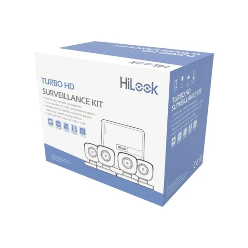 Kit de Vigilancia HiLook KIT7204BM(C) - DVR 4 canales - 4 Cámaras - Accesorios - KIT7204BM(C)