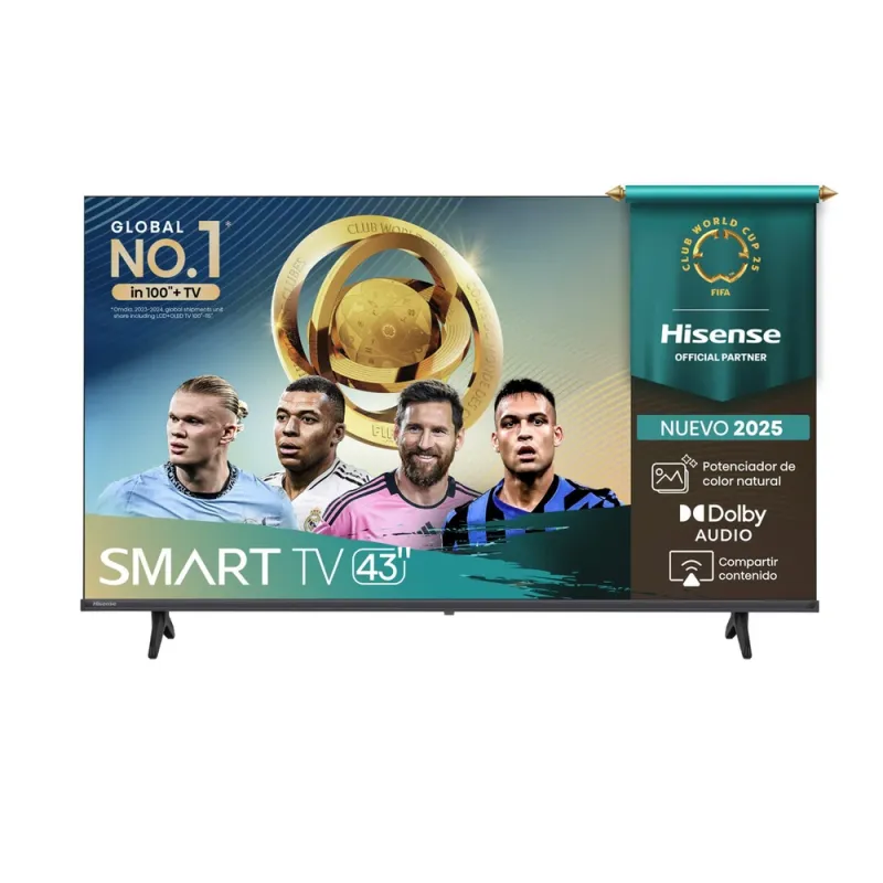 Pantalla Smart TV Hisense 43A4NV - 43" - Full HD - Wi-Fi - HDMI - USB - 43A4NV